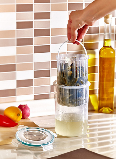 Контейнер Fresh Box с дуршлагом 1,5 л прозрачная Київ - зображення 3