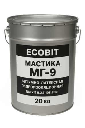 Мастика гідроізоляційна бітумно-латексна МГ-9 Ecobit ДСТУ Б В.2.7-108-2001 20 кг Днепр