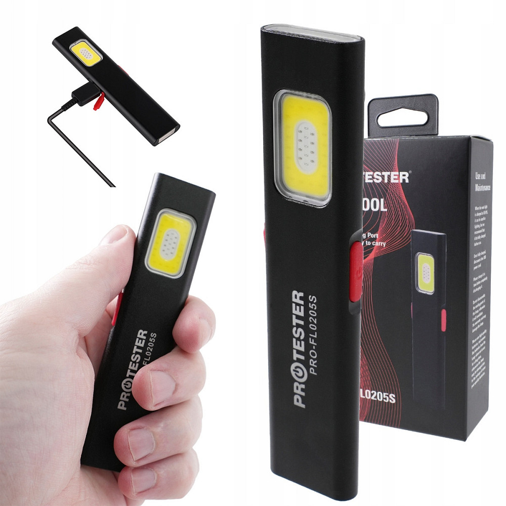 Фонарик карманный EDC светодиодный (COB) аккумуляторный с магнитом  PROTESTER PRO-FL0205S Харків - зображення 3