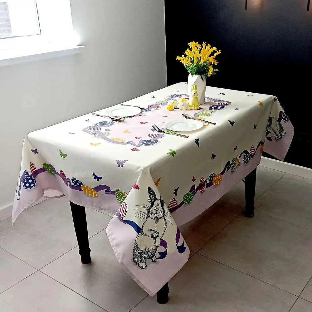 Скатерть с тефлоновым покрытием 140х170см Кролики Одесса - изображение 1