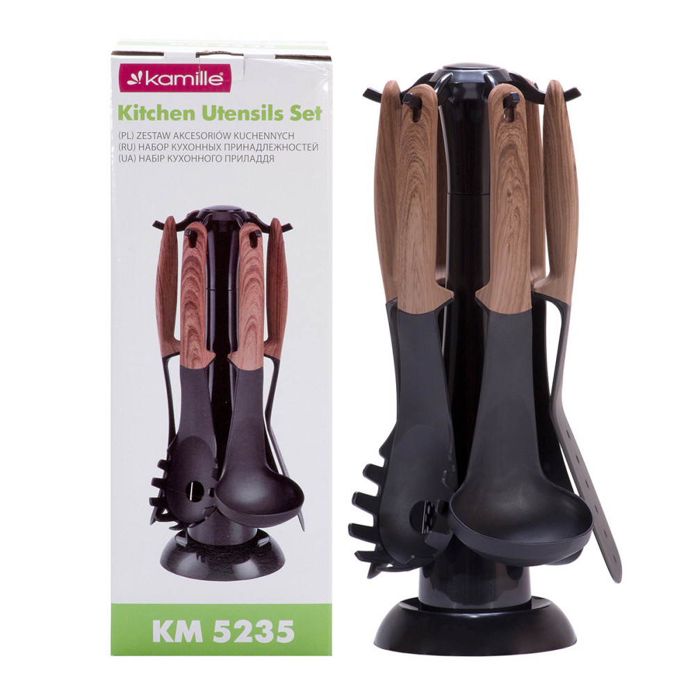 Набор нейлоновых кухонных принадлежностей Kamille 7 предметов КМ5235 Одеса - зображення 1