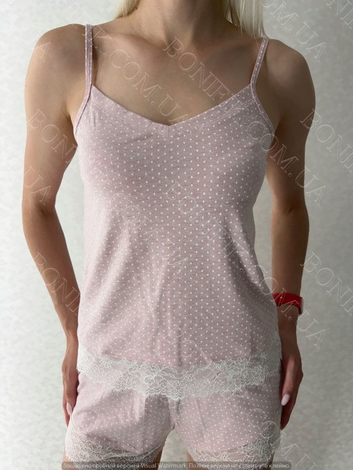 Женский комплект пижамы (шорты+майка) из коллекции "Peachy Pearl" (арт. LPK 4070/39/01) Кривой Рог - изображение 2