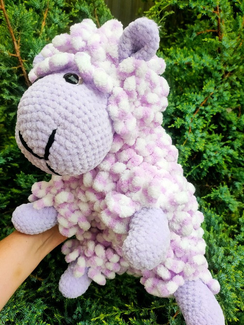 Іграшка м'яка в'язана овечка баранчик велика 45 см ручна робота подарунок Нововолынск - изображение 1