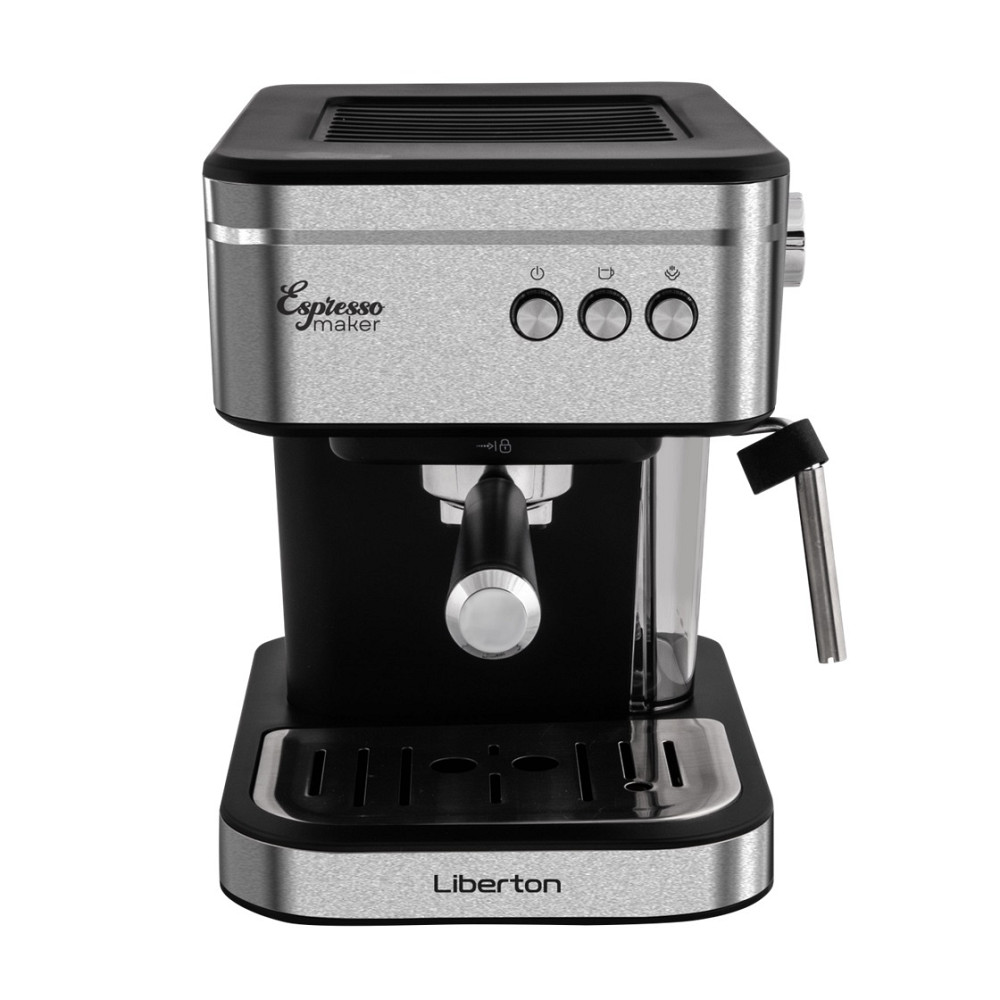 Кофеварка рожковая Liberton LСM-2204 950 Вт серебристая Київ - зображення 8