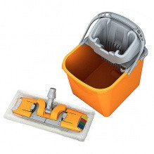 Комплект: Ведро с отжимом, швабра, моп микрофибра белая Киев - изображение 1