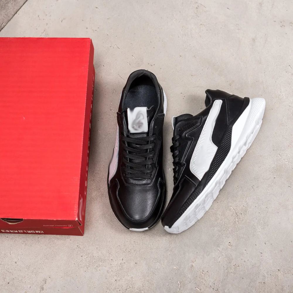 Мужские кожаные кроссовки  RS Black Київ - зображення 6