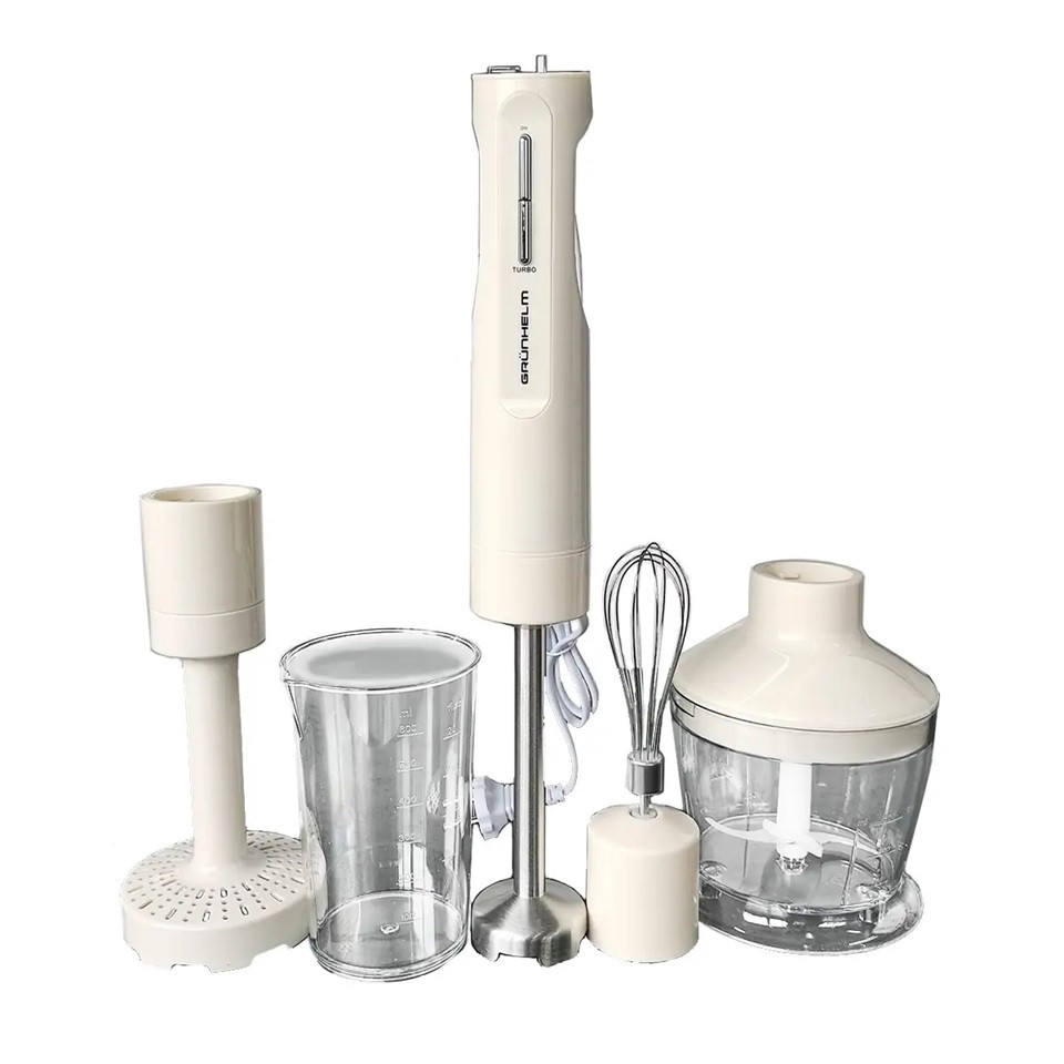 Блендер погружной Grunhelm EBS-819BEP 800 Вт белый Київ - зображення 1