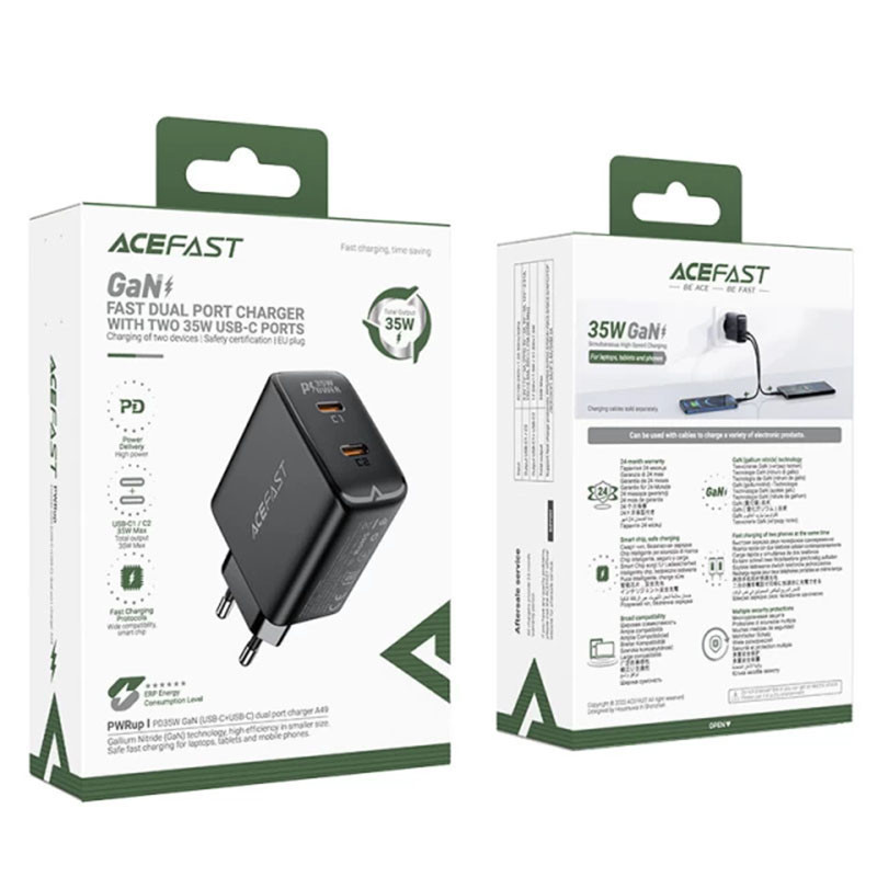 СЗУ Acefast A49 PD35W GaN (2USB-C) Херсон - изображение 5