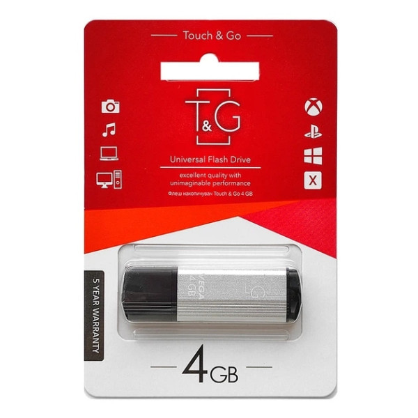 Флеш пам'ять T&G 121 4GB Vega Series Silver (TG121-4GBSL) Харків - зображення 2