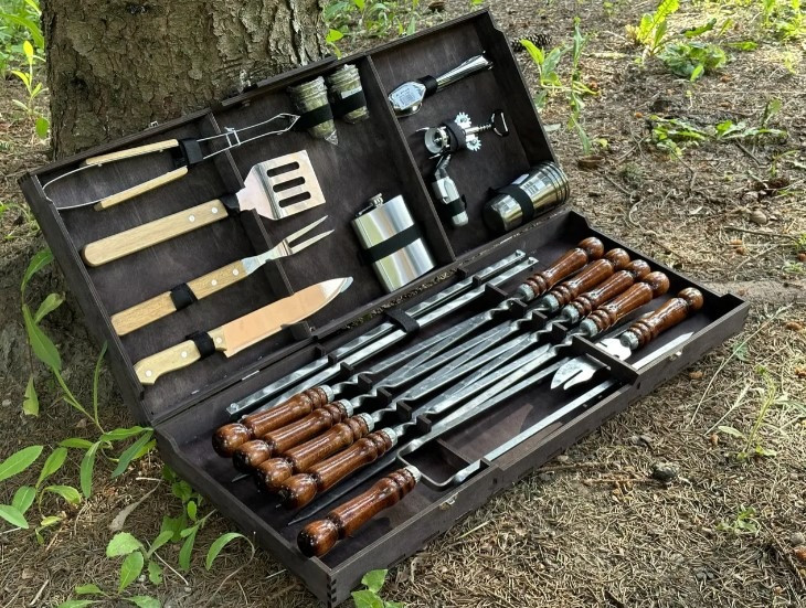 Подарунковий набір.Набір Шампурів у Дерев'яному Кейсі. Полтава Полтава - зображення 3