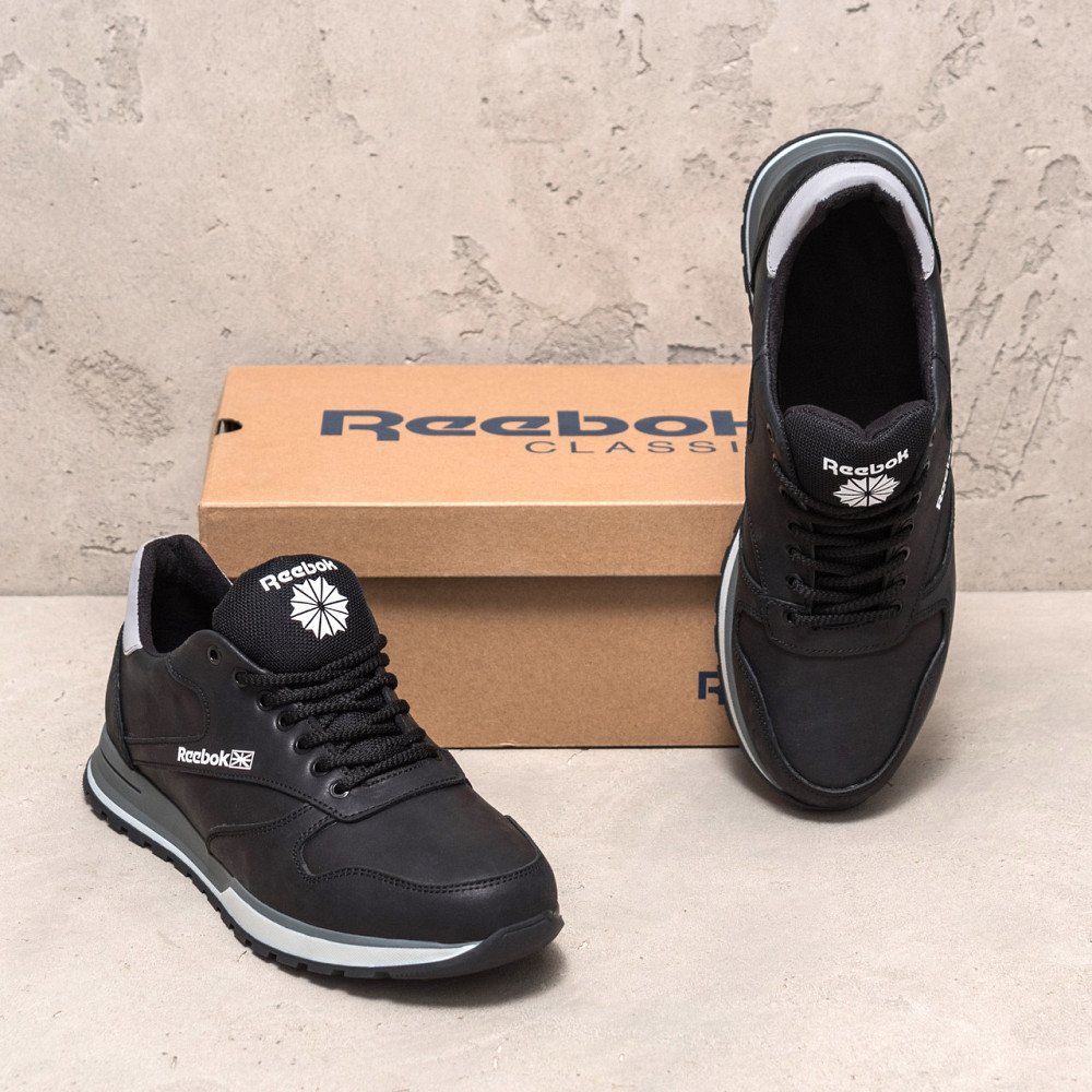Мужские кожаные кроссовки  Rbk Classic Leather  Black Київ - зображення 7