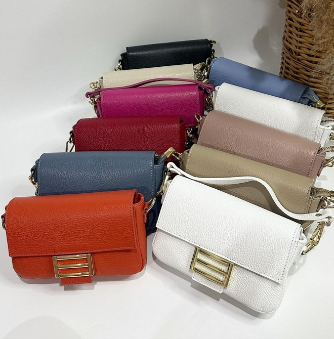 Сумка кросс боди кожа Италия вера пелле маленькая сумочка на цепочке TS314 черная Київ - зображення 2