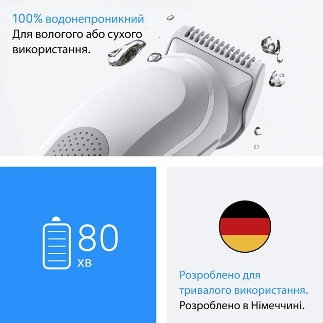 Триммер универсальный Braun Body Groomer Series 3 BG3500 4 Вт белый Киев - изображение 6