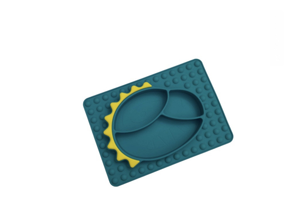 Детский силиконовый набор посуды для кормления Дракоша (зеленый) 7 предметов (код 00156) Киев - изображение 4