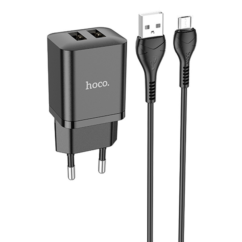 СЗУ Hoco N25 Maker (2USB-A) + USB to MicroUSB Херсон - изображение 1
