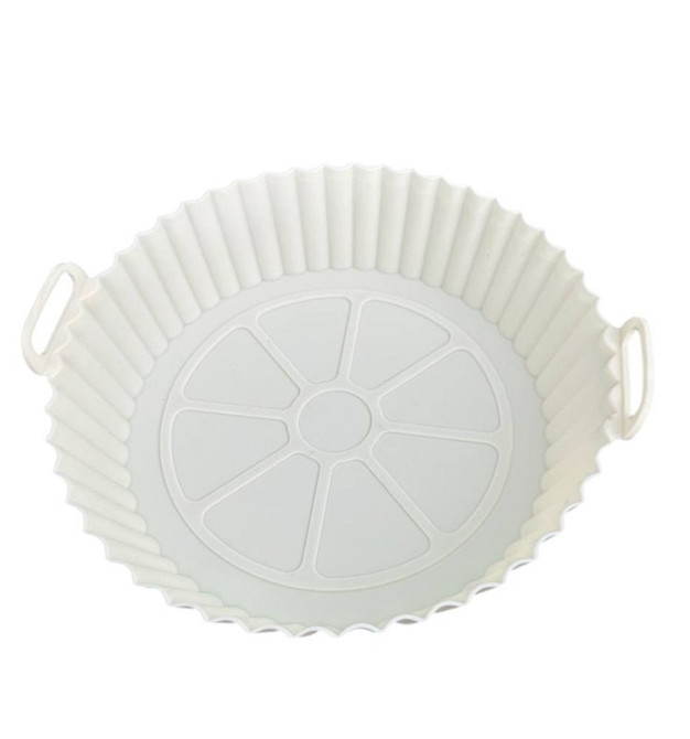 Форма в аерогриль круглая силиконовая 19392 20х20х5 см молочная Київ - зображення 2