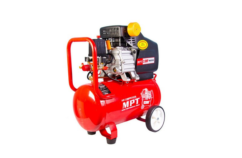 Компрессор MPT PROFI 24 л 1500 Вт/2 л.с. 2850 об/мин 100 л/мин 8 атм 2 выхода медная обмотка MAC2024 Харків - зображення 2