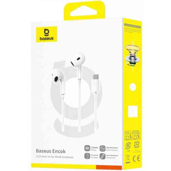 Навушники Baseus Encok CZ19 Type-C White (A00182201213-00) Харків