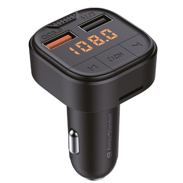 FM-трансмітер ArmorStandart ASF1 18W QC3.0 2xUSB Black (ARM82826) (Код товару:40446) Харьков - изображение 1