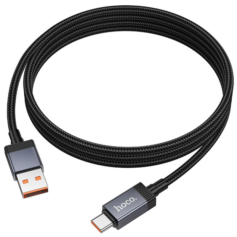 Дата кабель Hoco X118 Generous with display USB to Type-C 5A (1m) Херсон - зображення 5
