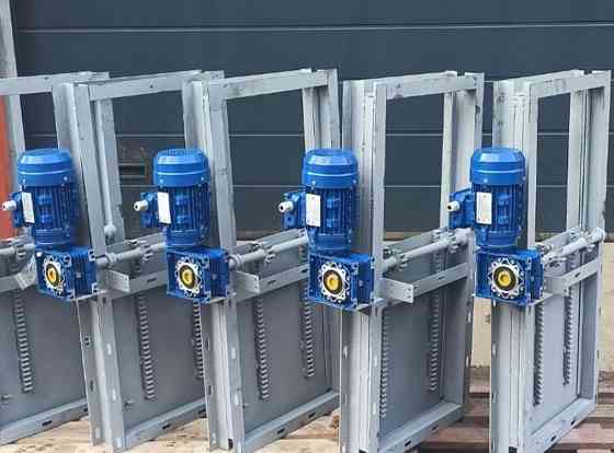 Шибер нории НЦ-100 300х300,  задвижка реечная , шиберный затвор Київ