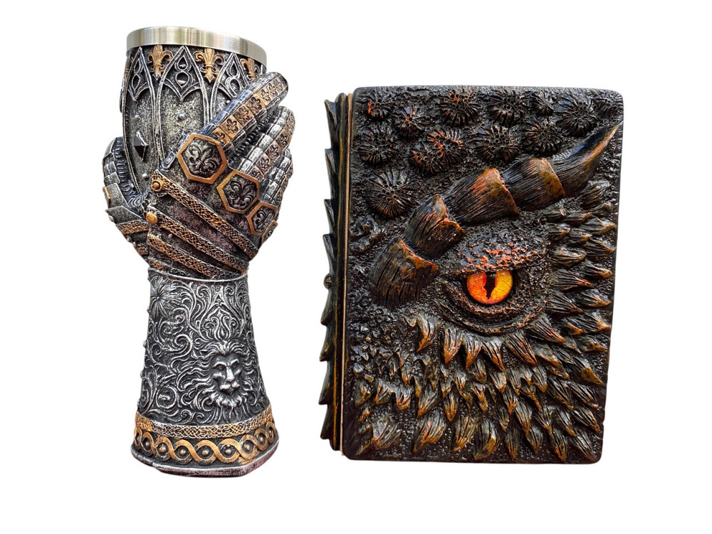 Подарочный набор Бокал 3D Рука со Львом и Блокнот 3D «Жар Сердца Дракона» Київ - зображення 1