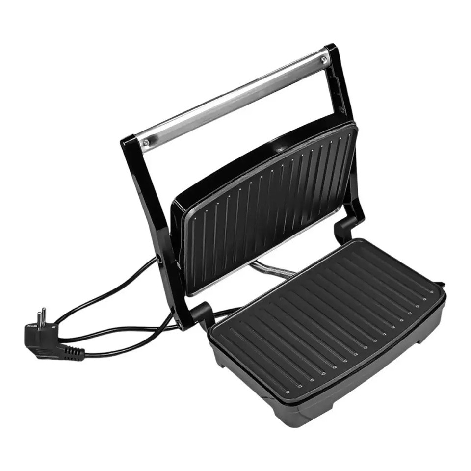 Гриль контактный Grunhelm G753 750 Вт серебристый Киев - изображение 4