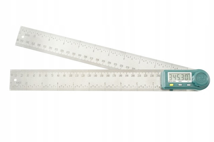 Угломер (прибор для измерения углов) электронный с линейкой 300 мм PROTESTER 5423-300 Харків - зображення 3