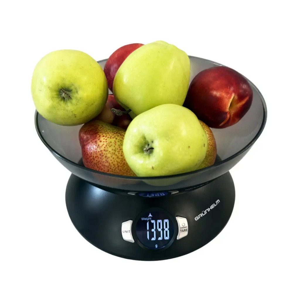 Весы кухонные с чашей Grunhelm KES-501SB 5 кг черные Киев - изображение 7