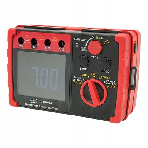 Тестер сопротивления заземления (0-2000 Ω) BENETECH GT5105A Харків - зображення 6