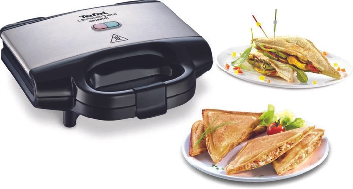 Бутербродница Tefal Ultracompact SM155212 700 Вт серебристая Київ - зображення 7