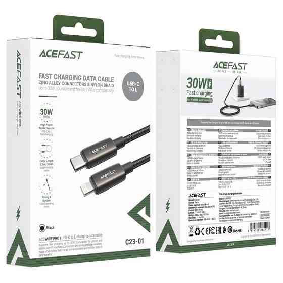 Дата кабель Acefast C23-01 Type-C to Lightning 30W (1.2m) Херсон