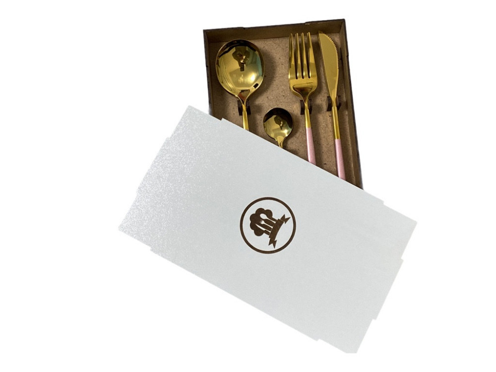 Набор столовых приборов розовый Київ - зображення 3