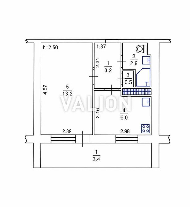 продажа 1-к квартира Киев, Дарницкий, 45000 $ Київ - зображення 8