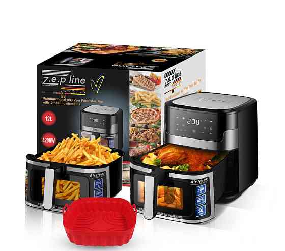 Аэрогриль мультипечь на два тэна с силиконовой формой в подарок Zepline ZP-109A 12 л 4200 Вт Київ