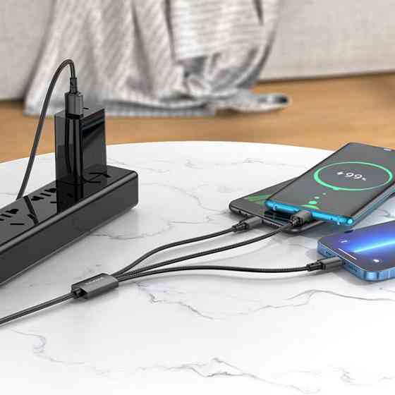 Дата кабель Borofone BX72 USB to 3in1 (1m) Херсон