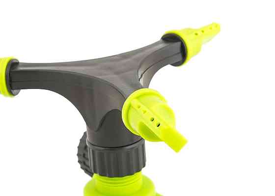 Ороситель для полива вращающийся MASTERTOOL 3-х рожковый ½" на колесиках 12 м 180 м² 92-9332 Харків