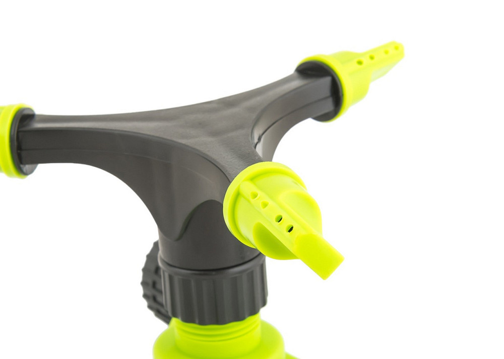 Ороситель для полива вращающийся MASTERTOOL 3-х рожковый ½" на колесиках 12 м 180 м² 92-9332 Харків - зображення 3