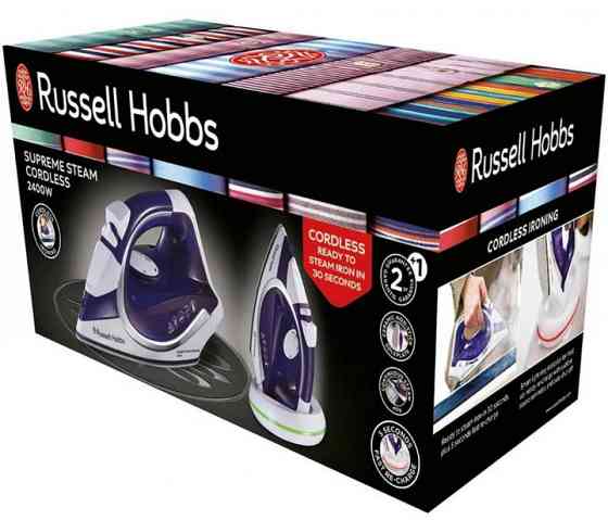 Утюг Russell Hobbs Supreme Steam Cordless 23300-56 2400 Вт сиреневый Киев