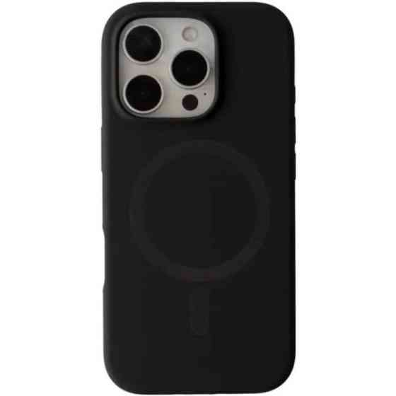 DM Чохол Silicone Case Thin Circle with MagSafe для iPhone 15 Pro Max Charcoal Grey Black Харьков