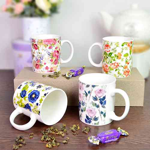 Набір кухлів Stenson Flower garden SA-00699 360 мл 12 шт Київ