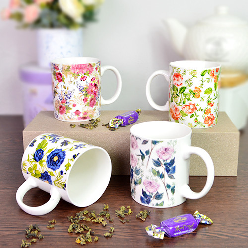Набір кухлів Stenson Flower garden SA-00699 360 мл 12 шт Київ - зображення 1