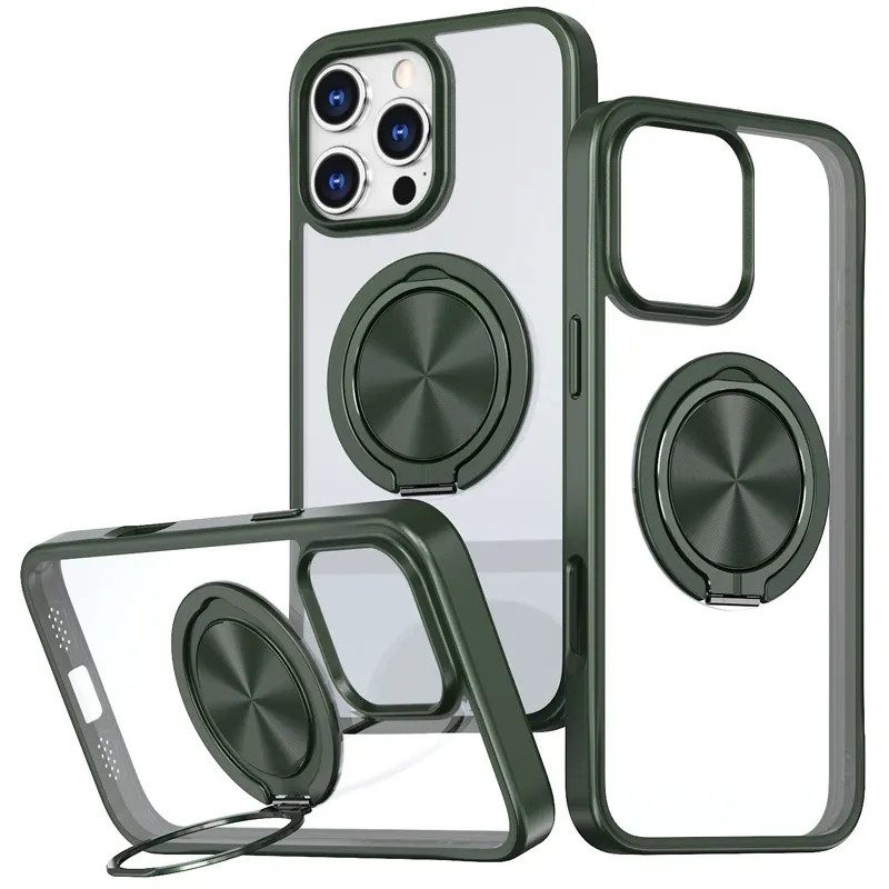 TPU+PC чехол Metal Ring with MagSafe для Apple iPhone 16 Pro Max (6.9") Херсон - зображення 2