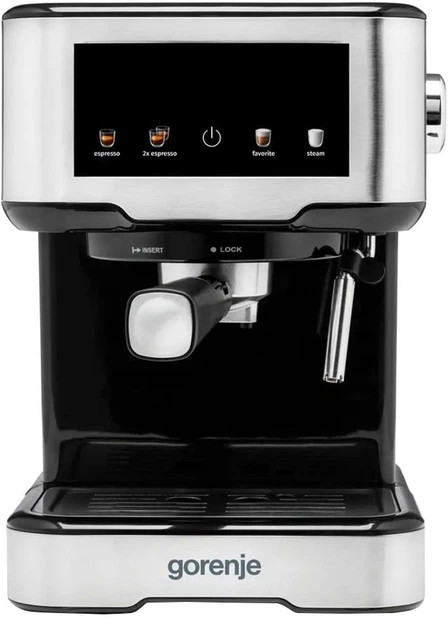 Кофеварка рожковая Gorenje ESCM15CD 1100 Вт серебристая Київ - зображення 1