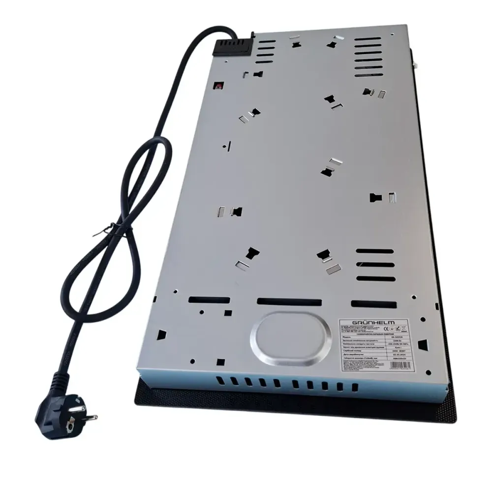 Варочная поверхность стеклокерамическая Grunhelm GD-3201CB 1800Вт+1200Вт 288×520×62мм (6990001534304 Київ - зображення 2