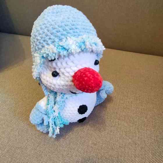 Іграшка Сніговик в'язана подарунок сувенір ручна робота hand made Нововолинськ