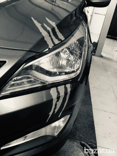 Наклейка на авто в виде Царапины Когтем Белая Светоотражающая Борисполь - изображение 3