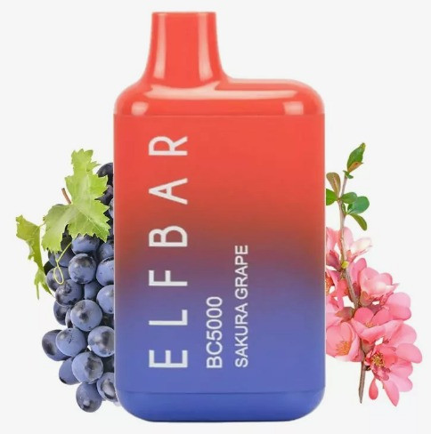 • Сакура-Виноград • Електрона сигарета Elfbar BC 5000 тяг, 5% Київ - зображення 1