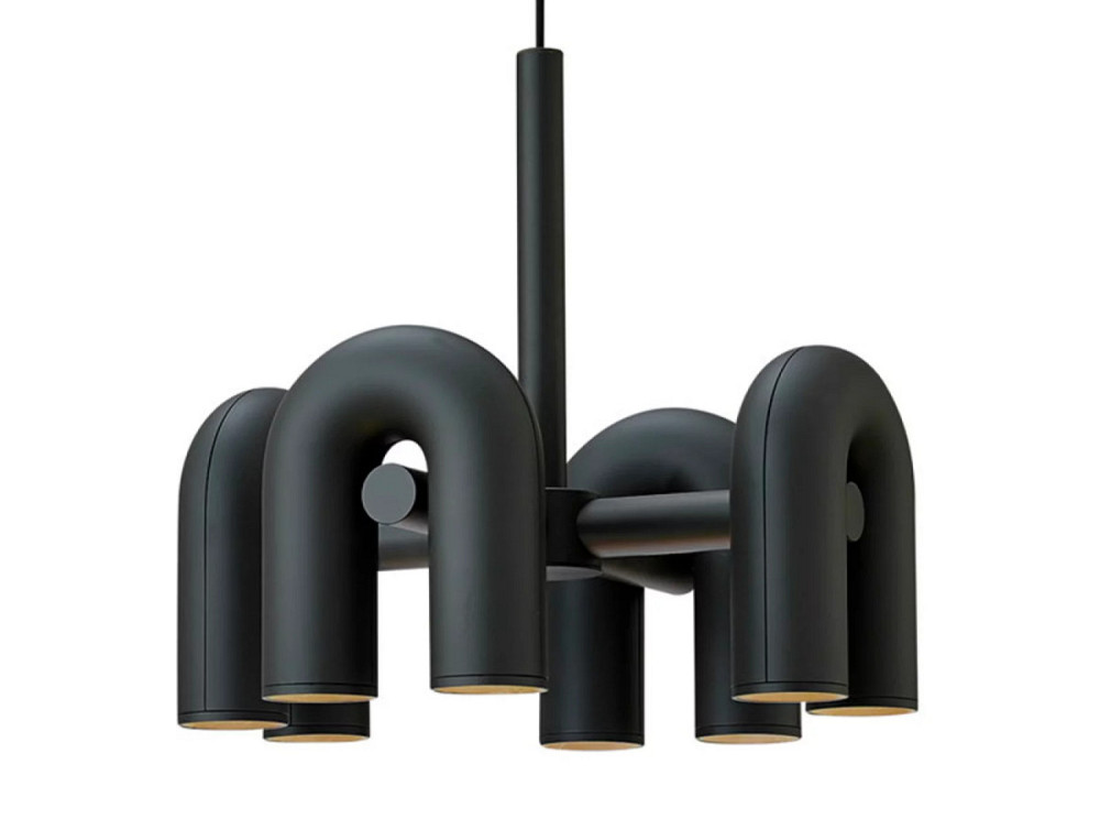 Люстра стельова LED MJ18-600-bk-k Чорний 45-175х60х60 см. Киев - изображение 1