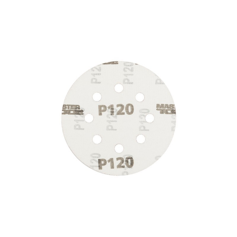 Круг шлифовальный на липучке MASTERTOOL 125 мм/8 отв P120 набор 5 шт 08-2512-H Харьков - изображение 2